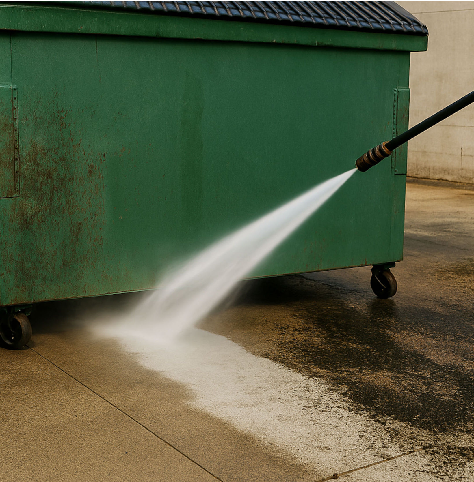 Dumpster Pad Cleaning
